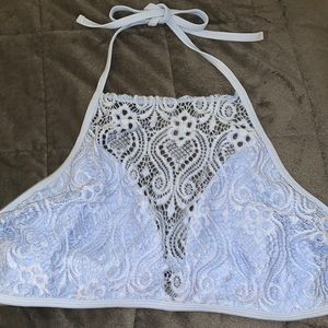 Lace swim top